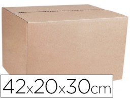 Caja embalaje Q-Connect cartón marrón doble canal 420x200x300 mm.